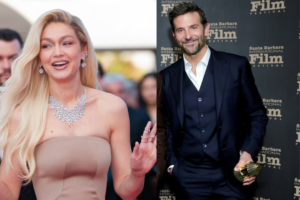 Pictures of Bradley Cooper and Gigi Hadid together show them holding hands in London.