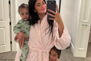 Stormi, Aire, and Kylie Jenner