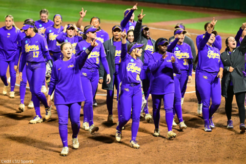 No. 11 LSU is ecstatic as they prepare for a best-of-three series against No. 8 Stanford.